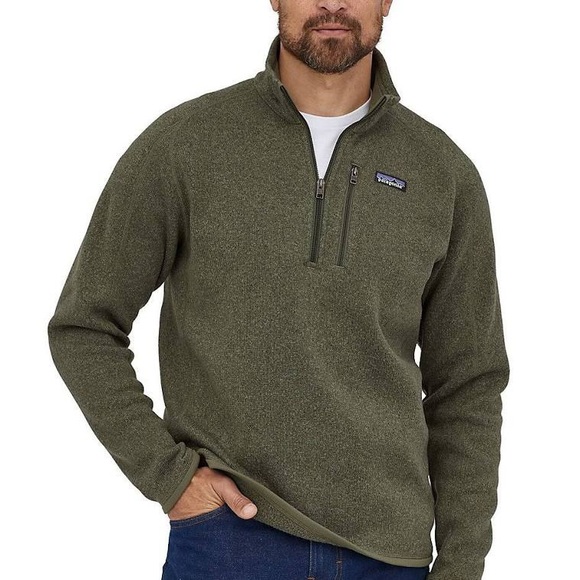 Patagonia Other - Patagonia Better Sweater Green Quarter-—Zip Jacket Mens Size Medium